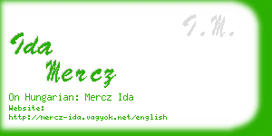 ida mercz business card
